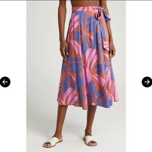 Marine Layer - Valencia Floral Organic Cotton Wrap Skirt